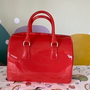 Red Furla Satchel (Candy Collection)